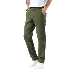 Chinos para hombre sin arrugas con ajuste delgado de algodón transpirable y cintura flexible, ropa informal y formal, Pantalones chinos para hombre - Product Image 3
