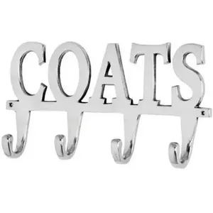 Crochets muraux décoratifs en aluminium moulé, motif lettres, crochets pour vêtements, vente en gros - Product Image 3