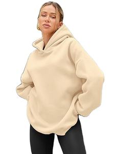 Sweat à capuche surdimensionné personnalisé unisexe pour femmes en coton de haute qualité conçu pour les vêtements grande taille Logo avant Position - Product Image 3