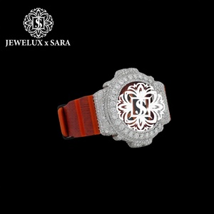 Reloj de Pulsera con Diamantes Mossinate Totalmente Cubiertos de Diamantes, Correa de Goma, Joyería Hip Hop para Uso Diario, Disponible a Buen Precio - Product Image 1