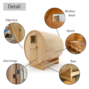 Sauna de barril moderna hecha a mano en Japón, ShinanoSAUNA Hinoki - Product Image 5