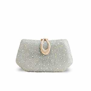 Pochette de mariée argentée pour femme P15387 - Product Image 3