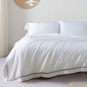 Juego de Edredón de 3 Piezas de Algodón a Rayas de Dos Tonos, Juego de Ropa de Cama Minimalista para el Hogar - Product Image 5