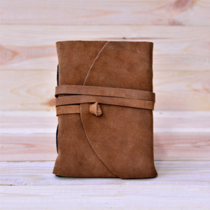 Vintage Tan Genuine <b>Leather</b> Journal Custom Size Logo Design Unlined Woodfree Paper Hardcover High Quality Gift Sketchbook Style - Product Image 1