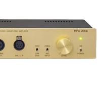 Amplificateur de microphone monocanal JR SOUND COLIS HPA-206, connexion XLR, sortie mono, boîtier métallique, montage sur table, impédance 1M