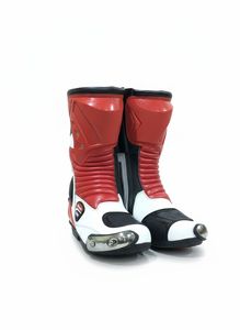 Bottes de moto pour homme, confortables, antidérapantes, en cuir véritable, imperméables, coupe-vent, hauteur genou, toutes saisons, légères, noires, sport, streetwear - Product Image 2