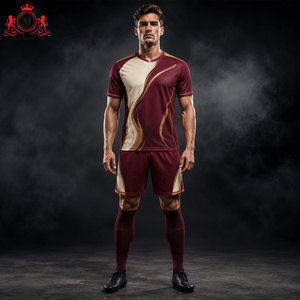 ชุดเสื้อฟุตบอลสีส้มดำแบบซับลิเมชั่นพร้อมกางเกงขาสั้น ชุดยูนิฟอร์มฟุตบอลสำหรับผู้ใหญ่ ผ้าโพลีเอสเตอร์ระบายอากาศ ตรวจจับรอยตะเข็บด้วยเข็ม - Product Image 4