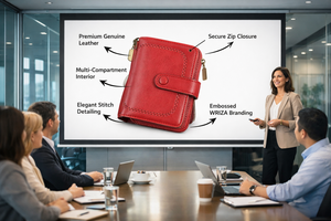 WRIZA PU Leather Wallet for Women with Polyester Lining Compact Zipper Card Holder Coin Pocket Stylish Everyday <b>Purse</b> Gift - Product Image 4