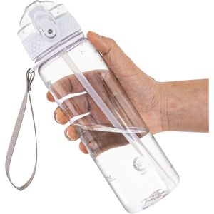 Borraccia Motivazionale per la Scuola con Cannuccia in Silicone, Antigoccia, in Tritan Senza BPA, Riutilizzabile, Trasparente, per Ragazze e Ragazzi - Product Image 1