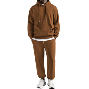 Conjunto deportivo informal para hombre, tela suave y transpirable, pantalones jogger con capucha, corte ajustado, cintura elástica, ropa deportiva ligera para gimnasio - Product Image 1