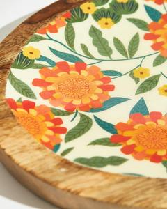 Plato de servir clásico de madera de alta calidad, ecológico, biodegradable, apto para alimentos, para el hogar y la cocina, de la India. - Product Image 4