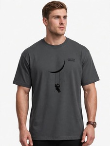 Oneten Apparel Camiseta de manga corta con cuello redondo y logotipo en la parte trasera del cuello, color gris oscuro, para hombre - Product Image 6