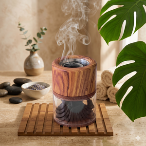 New Arrival Wood & Acrylic Arabic Medkhan Bakhoor Burner High Grade Incense Holder for Ramadhan & <b>Eid</b> <b>gift</b> - Product Image 2