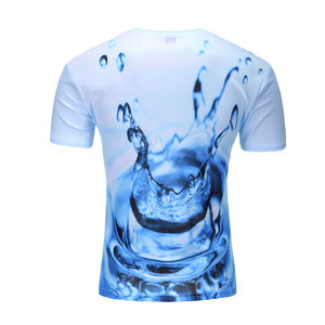 T-shirt pour homme à imprimé intégral par sublimation, doux, confortable, séchage rapide, col rond, décontracté, sportif, design personnalisé, vêtements promotionnels - Product Image 2