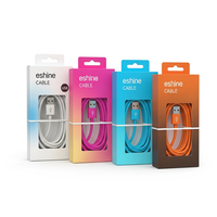 Boîte d'emballage en carton recyclable avec logo personnalisé et pelliculage mat pour accessoires de téléphone (câble de données, écouteurs, appareil photo) - Prix de gros