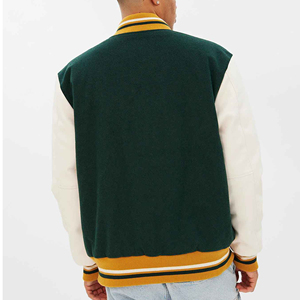 <b>Top</b> Selling Street wear Style Leather Sleeve Varsity Jacket for Men Customised Logo Leather Sleeve Varsity Jacket OEM Service - Product Image 4