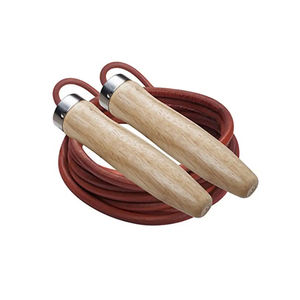 Customized Heavy <b>Adult</b> Gym Fitness Sports Exercise Single <b>Skip</b> <b>Rope</b> Solid Wood Handle with Real Cowhide Smart <b>for</b> Home Use - Product Image 1