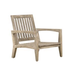 Outdoor Veno Lounge <b>Chair</b> Cushioned Armchair Wooden Frame Comfortable Waterproof Patio Seat for Garden Dining Villa - Product Image 2