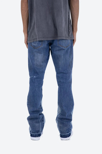 Solid Color Denim Pants <b>Elastic</b> <b>Waist</b> Custom <b>Jeans</b> OEM Serviced Trendy Pants Men <b>Jean</b> Pants Cotton Breathable Washed Straight - Product Image 2