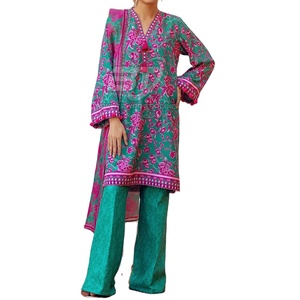 Conjunto de Vestido Tradicional para Mujer, Nuevo Diseño Personalizado Pakistaní Disponible, Traje Pakistaní de 3 Piezas - Product Image 1