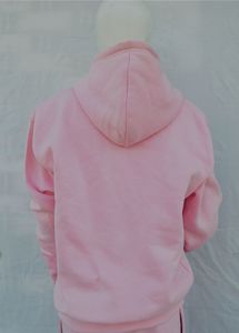 Baby <b>Pink</b> Women's Custom Embroidery Acid Wash 100% Cotton Oversized Pullover Hoodie Casual Fleece Hooded Sweat Top Factory - Product Image 3