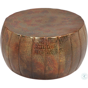 Handmade Aluminium Hammered Coffee <b>Table</b> Antique Brass Finish <b>Round</b> Drum Side <b>Table</b> for Modern Living Room Villa Furniture - Product Image 6
