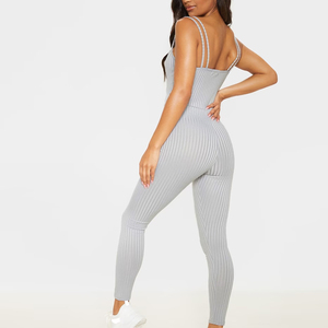 Training Body Women Activewear Athletic romper Women Yoga Jumpsuit Square Neck Tank Romper Sleeveless Workout Bodysuit - Product Image 2