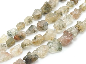 Pépite brute de perles de pierre polie naturelle de quartz rutile pour la fabrication de bijoux - Product Image 2