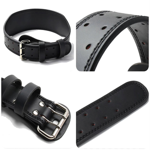 Custom Logo Heavy Duty Strong Leather Weightlifting <b>Belt</b> Adjustable Breathable Professional Soft Non-Slip 6mm Thick Unisex Gym - Product Image 5