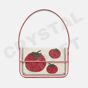 Sac à bandoulière perlé citron, broderie de perles, couleur et taille personnalisables, sac à main tendance avec design unique fait main - Product Image 6