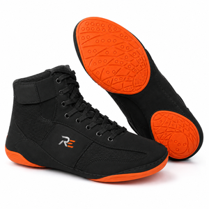 Chaussures de boxe professionnelles offrant une semelle antidérapante, un empeigne respirante et un ajustement confortable pour une agilité rapide et des performances optimales. - Product Image 4