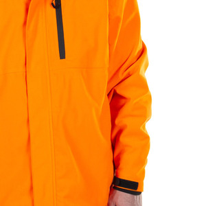 เสื้อแจ็คเก็ตผ้าใบสำหรับล่าสัตว์สีส้มสำหรับผู้ชาย มีฮู้ด กันน้ำ กันลม ระบายอากาศได้ดี หนา ซิปแบบรูดขึ้นลง เหมาะสำหรับกิจกรรมกลางแจ้ง มองเห็นได้ชัดเจน - Product Image 4