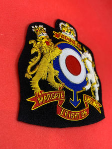 Customizable Gold Bullion <b>Wire</b> Alphabet Crest Blazer Badge Hand Embroidered Twill Patch for Jackets Polos <b>Flower</b> Felt Material - Product Image 6