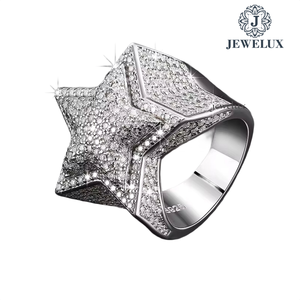 Jewelux Unisex <b>Ring</b> Channel Setting IGI Certified <b>925</b> <b>Silver</b> 14K Gold Plated Luxury Jewelry Wedding Engagement Party Wear - Product Image 3
