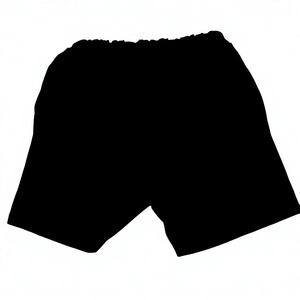 Pantalones cortos de algodón negros para hombre IVF, con cordón en la cintura, estampado de letras, estilo casual, transpirable, tejido, color liso, para verano. - Product Image 5