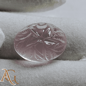 หินโรสควอตซ์ธรรมชาติแกะสลักรูปไข่ทรงอินทากลิโอ หินหลวมสำหรับทำเครื่องประดับ ราคาขายส่งจากผู้ผลิต สีชมพูปรับเทียบแล้ว - Product Image 4