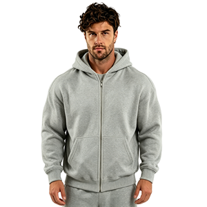 Sudadera con Capucha Personalizada con Pedrería, 100% Algodón, Unisex, Sólida, de Invierno, Holgada, con Bolsillos, Transpirable, 550 Gramos, Gruesa - Product Image 3