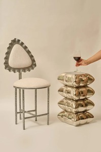 Mesa de Centro Moderna de Metal con Diseño Geométrico, Mueble Contemporáneo para Sala de Estar, Pieza Decorativa para el Hogar - Product Image 2