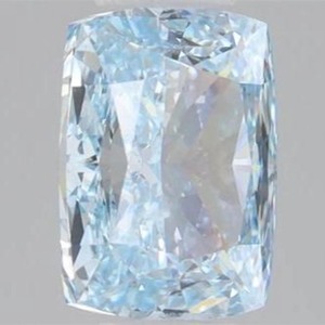Diamant bleu synthétique de laboratoire, taille coussin allongée, de 1,00 à 5,00 carats, bleu fantaisie, certifié, clarté VVS VS - Product Image 4