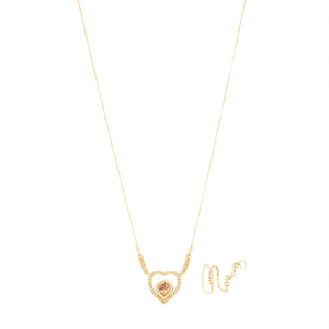 18K Gold Plated Heart Shaped Mangalsutra Set for Bridal Wedding - Product Image 3