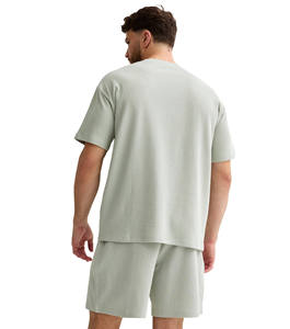 Ensemble T-shirt et short pour homme de haute qualité, personnalisé, décontracté, respirant, 100% coton, manches courtes, été - Product Image 3