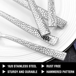 Juego de Cubiertos Modernos de Acero Inoxidable Ecológicos con Agarre Cómodo - Duraderos, Aptos para Lavavajillas, Reutilizables para Uso en el Hogar y Fiestas - Product Image 6