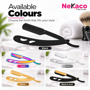 Nekaco Barber <b>Straight</b> Razor Shavette Super Stainless Steel Replaceable Single Blade Folding Face Shaving Razor Custom Logo OEM - Product Image 2