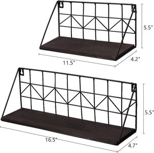 Estantes de Pared con Diseño de Flecha Rústica, Estante de Almacenamiento Flotante de Madera para Dormitorio, Sala de Estar, Baño, Cocina - Product Image 4