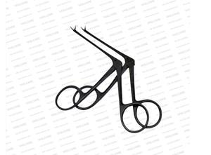 Tijeras para Oídos BELLUCCI MICRO, Recubiertas de Teflón Negro, Rectas, 7.5 cm, Acero Inoxidable, Certificación CE por Vaslcare - Product Image 2