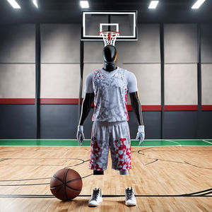 Ensembles d'uniformes de basket-ball personnalisables Plus Size 100% Polyester Sublimation Technique avec nom de l'équipe - Product Image 1