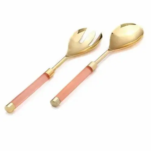 FAIZA CRAFT Eco-Friendly Stainless Steel Flatware Set <b>Bone</b> Inlay <b>Handle</b> Wedding Spoon Butter <b>Knife</b> Dessert Fork India Mirrored - Product Image 4