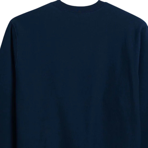 เสื้อสเวตเชิ้ตคอกลมผ้าฟลีซทรงหลวมสำหรับผู้ชาย สีกรมท่า เนื้อนุ่ม อุ่นสบาย สวมใส่สบายๆ แขนยาว พรีเมียม ใส่ได้ทั้งฤดูใบไม้ร่วงและฤดูหนาว - Product Image 5