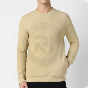 Sudadera de algodón grueso de cuello redondo, estilo holgado, para streetwear, suave, lisa, para jogging, de fabricante - Product Image 1