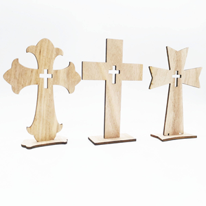 Nouvelle Décoration Créative en Bois en Forme de Croix pour Fêtes et Célébrations - Product Image 4
